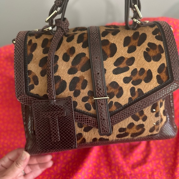 Tory Burch Handbags - Tory Burch Madison Cowhide Pony Hair Leopard Print Bag with Dustbag